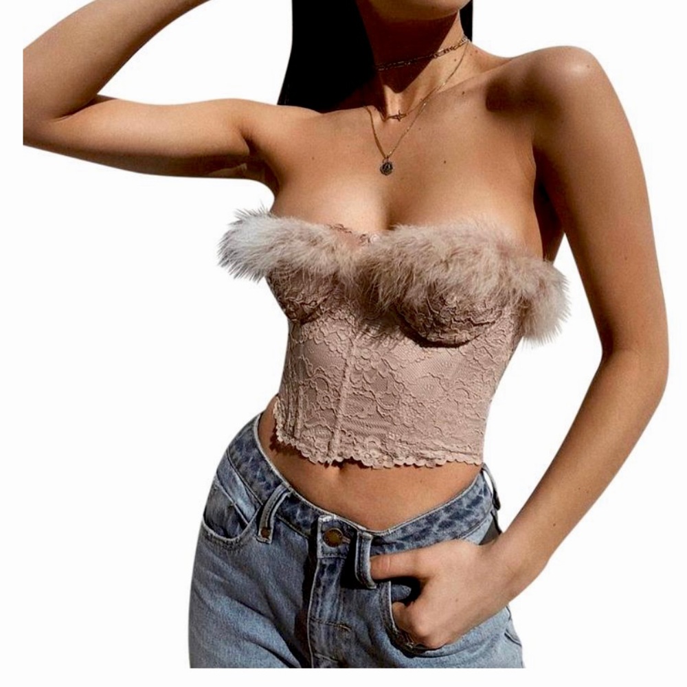 NBD lace bustier top